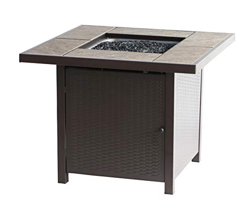 BALI OUTDOORS Propane Gas Fire Pit Table, 32 inches 50,000 BTU
