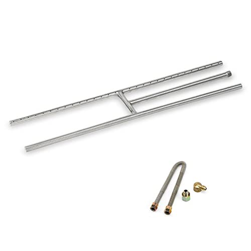 American Fire Glass H-Burner Kit for Natural Gas, 30" x 6"