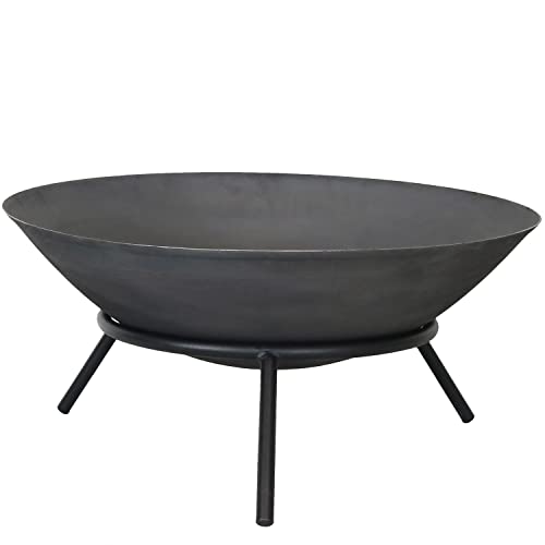 Sunnydaze Cast Iron Fire Pit Bowl - Outdoor 22 Inch Fireplace