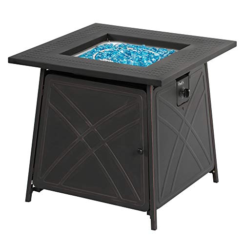 BALI OUTDOORS Gas Fire Pit Table 28 inch 50,000 BTU