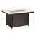 Grand Patio Outdoor Gas Fire Pit Table, 43 Inch 50,000 BTU Rectangle Patio Propane Fire Pit Table with Resin Wicker Base, Resin Wicker/ Rectangle