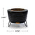 TIKI Brand 25 Inch Stainless Steel Low Smoke Fire Pit