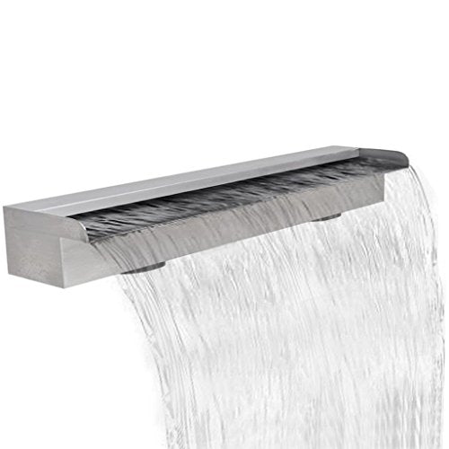 INLIFE Stainless Steel Waterfall Spillway Fountain (35.4" x 4.5" x 3.1")