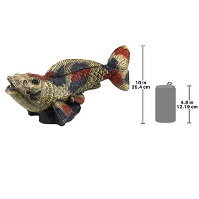 Design Toscano EU1046 Showa Asian Koi Spitter Piped Statue, full color