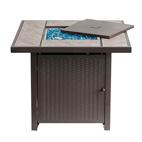 BALI OUTDOORS Propane Gas Fire Pit Table, 32 inches 50,000 BTU