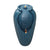 Teamson Home Outdoor Glazed Vase Floor Water Jar Fountain with LED Lights for Garden Patio and Deck, Blue, 14.96 x 14.57 x 31.89