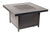 Fire Sense Weyland Square Aluminum LPG Fire Pit Table | Antique Bronze Finish | 50,000 BTU Output | Uses 20 Pound Propane Tank | Fire Bowl Lid, Vinyl Weather Cover, and Clear Fire Glass Included |