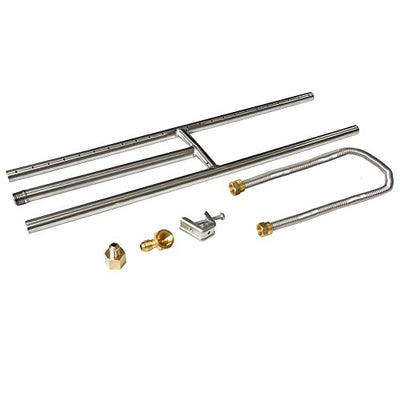 Stanbroil Rectangular Stainless Steel H-Burner for Fireplace or Fire Pit, 30 x 6 Inches