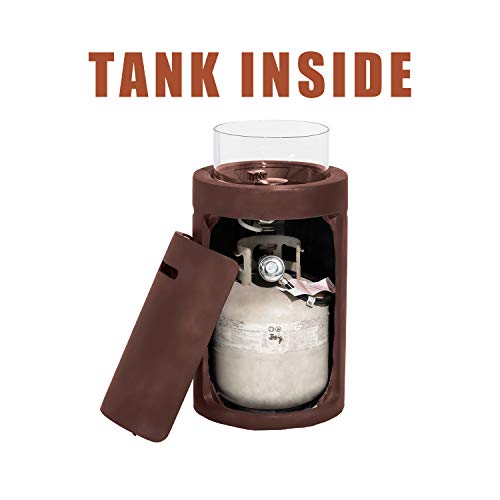 SUNBURY Outdoor Propane Burning Fire Bowl Column