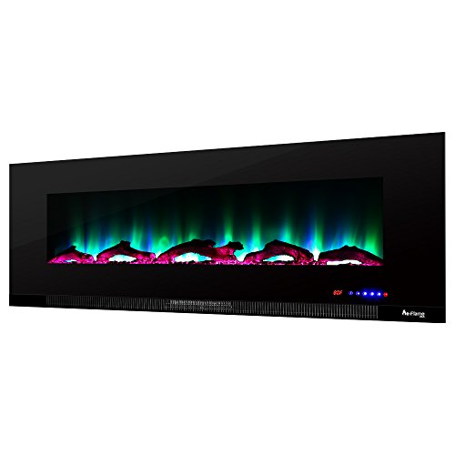 e-Flame USA Livingston 60-inch Wall Mounted LED 3D Electric Fireplace Stove