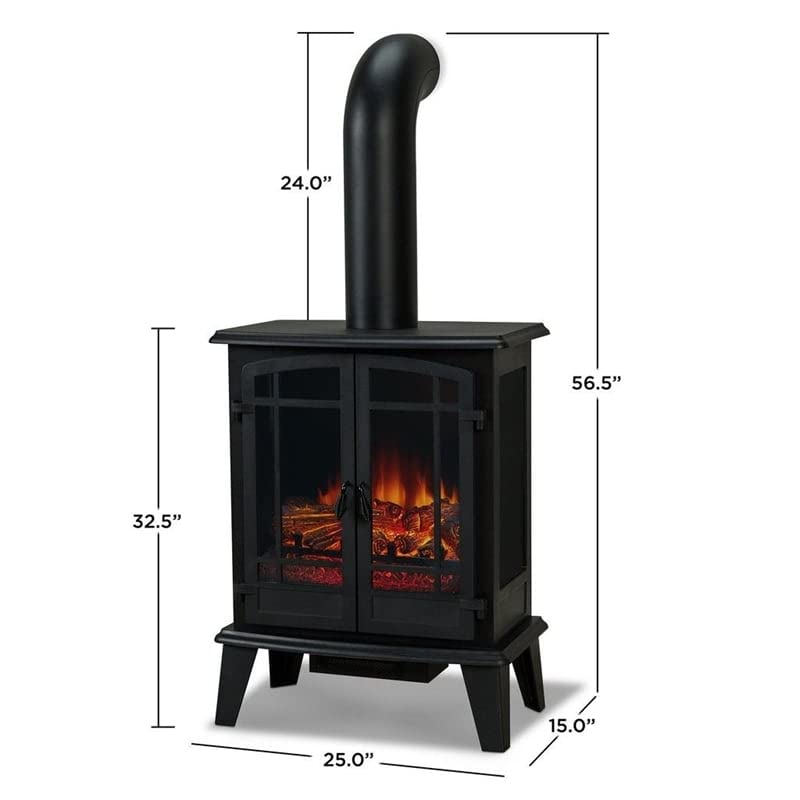 BOWERY HILL Modern Stove Indoor Electric Fireplace Mantel Heater