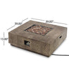 Christopher Knight Home 312829 Abraham Outdoor 40-Inch Square Fire Pit with Tank Holder, Concrete