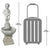 Design Toscano NG33505 Complete Manneken PIS Peeing Boy Fountain Garden Decor with Base Outdoor Water Feature, 17 Inches Wide, 17 Inches Deep, 45 Inches High, Antique Stone Finish