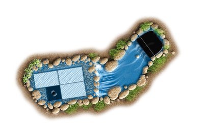 Aquascape 83001 DIY Backyard Waterfall Kit, Black