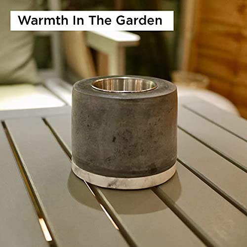 ROUNDFIRE Concrete Tabletop Fire Pit - Fire Bowl, Mini Personal Fireplace for Indoor and Outdoor use.