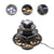 AOC 3 Tier Indoor Water Fountain with LED Lights Tabletop Fountain, Relaxation Tabletop Fountain, Mini Desktop Water Fountain for Living Room Bedroom (Includes Natural River Rocks)