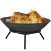 Sunnydaze Cast Iron Fire Pit Bowl - Outdoor 22 Inch Fireplace