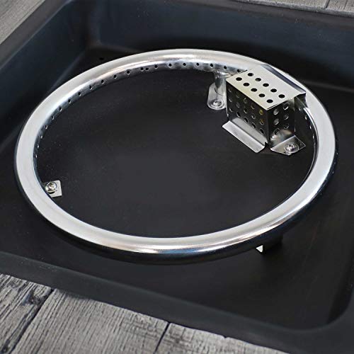 Sunnydaze Square Outdoor Propane Gas Fire Pit Table