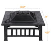Yaheetech Multifunctional Fire Pit Table
