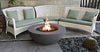 Elementi Lunar Bowl Cast Concrete Natural Gas Fire Table, Outdoor Fire Pit Fire Table/ Patio Furniture, 45,000 BTU Auto-Ignition, Stainless Steel Burner, Canvas Cover and Lava Rock Included
