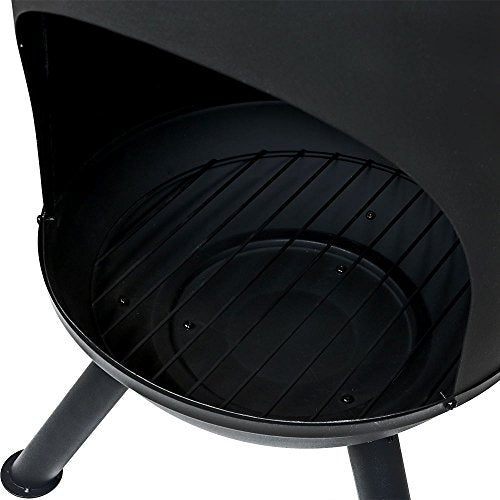 Sunnydaze Modern Chiminea - Steel Outdoor Wood-Burning Fire Pit
