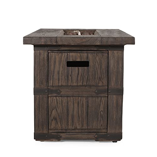 Christopher Knight Home 315620 Arnton Fire Pit, Wooden Brown