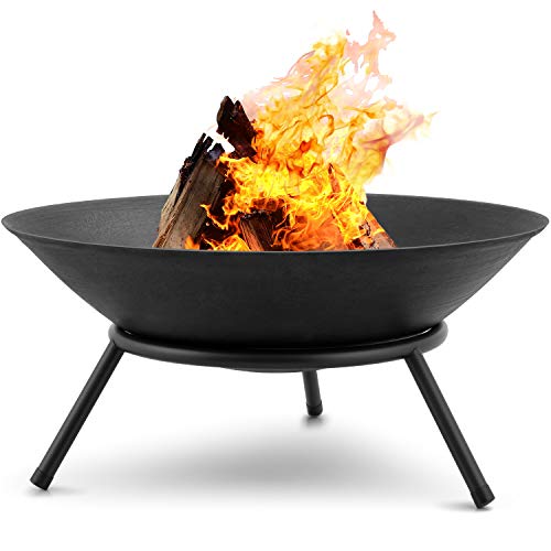 Amagabeli Fire Pit Outdoor Wood Burning 22.6in Fire Pit Fire Bowl