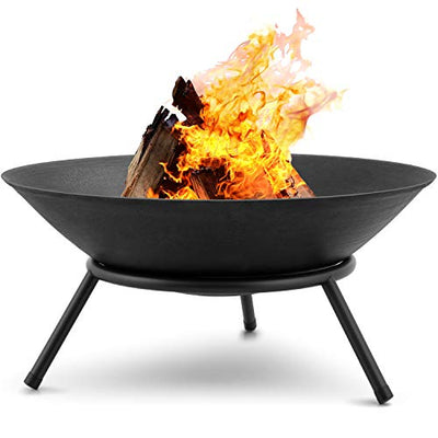 Amagabeli Fire Pit Outdoor Wood Burning 22.6in Fire Pit Fire Bowl