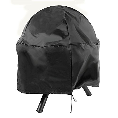 Sunnydaze Flaming Ball Fire Pit - Outdoor 30 Inch Round Wood Burning Backyard & Patio Firepit - Portable Black Sphere - Protective Cover
