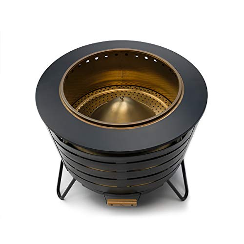 TIKI Brand 25 Inch Stainless Steel Low Smoke Fire Pit