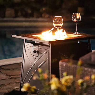 BALI OUTDOORS Gas Fire Pit Table 28 inch 50,000 BTU