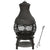 BALI OUTDOORS Outdoor Fireplace Wooden Fire Pit, Chimenea, Black