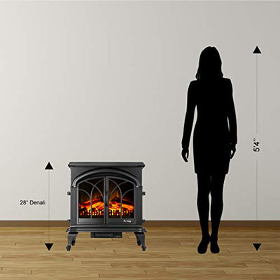 e-Flame USA 28" XL Denali Portable Freestanding Electric Fireplace Stove