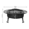 Sunnydaze Four Star Outdoor Wood Burning Fire Pit Table