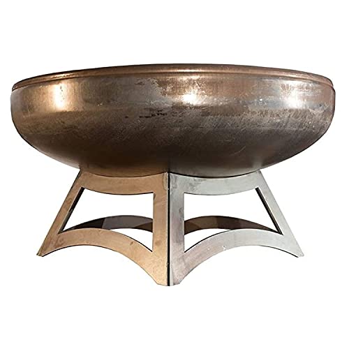 Ohio Flame 30&quot; Liberty Fire Pit with Hollow Base (Made in USA) - Natural Steel Finish