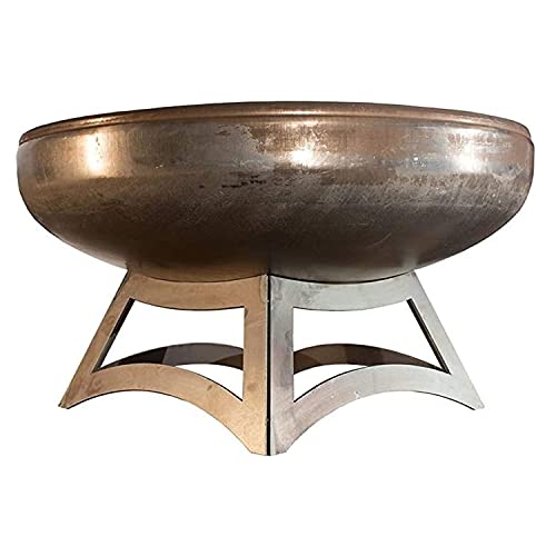 Ohio Flame 30" Liberty Fire Pit with Hollow Base (Made in USA) - Natural Steel Finish