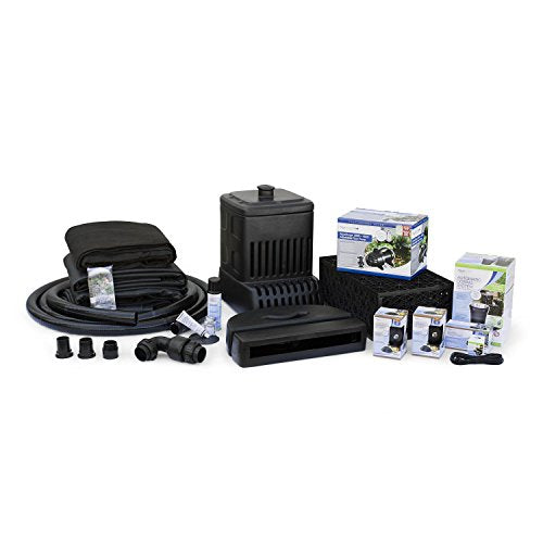 Aquascape 53039 Medium | AquaSurgePRO 2000-4000 Complete Waterfall Kit with 16 Feet Stream, Black