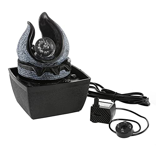 WICHEMI Water Fountain Indoor Fountains with Illuminated Rolling Ball