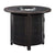 Fire Sense Columbia 34" Round LPG Aluminum LPG/NG Fire Pit Table | Antique Bronze Finish | Uses 20 Pound Propane Tank | Fire Bowl Lid, Vinyl Over and Clear Fire Glass Included