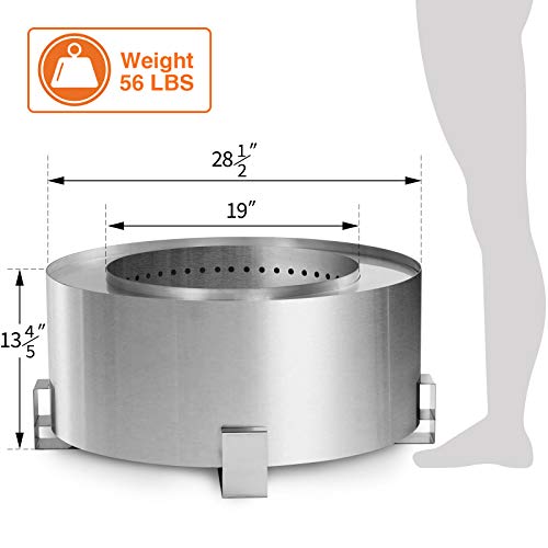 U-MAX Outdoor Smokeless 28.5" Fire Pit