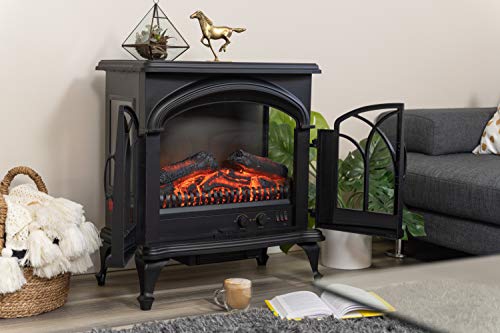 e-Flame USA 28" XL Denali Portable Freestanding Electric Fireplace Stove