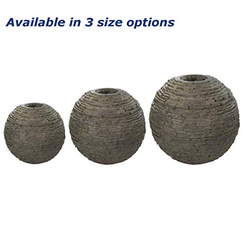 Aquascape 78287 Small Stacked Sphere Water Fountain, Slate Gray