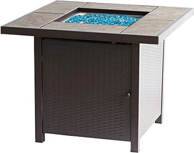 BALI OUTDOORS Propane Gas Fire Pit Table, 32 inches 50,000 BTU