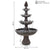 Sunnydaze Grand Courtyard Outdoor Water Fountain - Large 80-Inch Tall Tiered Fountain & Backyard Water Feature - Dark Chestnut