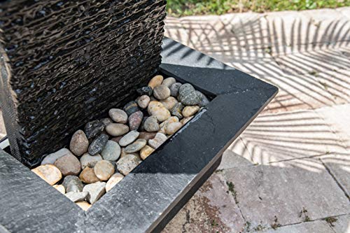 Kenroy Home 51035BLSL Alluvium Fountains, 48 Inch Height, Black Slate Finish