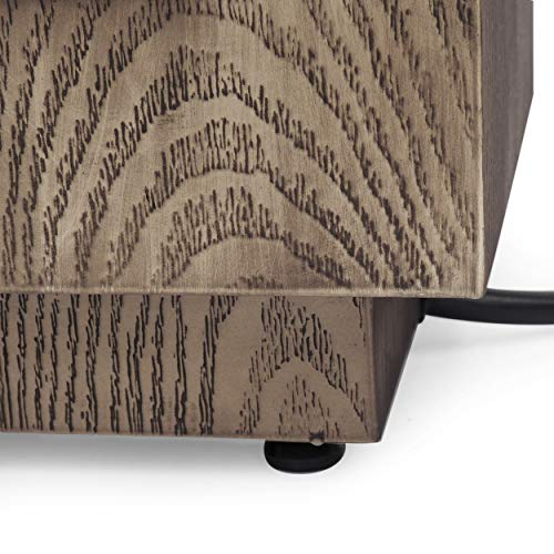 Christopher Knight Home 312829 Abraham Outdoor 40-Inch Square Fire Pit with Tank Holder, Concrete