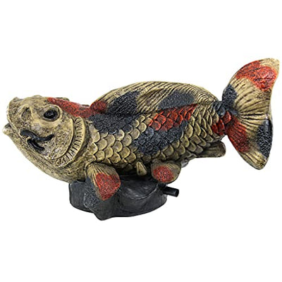 Design Toscano EU1046 Showa Asian Koi Spitter Piped Statue, full color