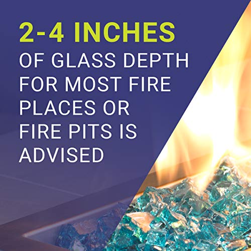 American Fireglass 1/2" Azuria Reflective Fire Glass, 20 lb. Bag