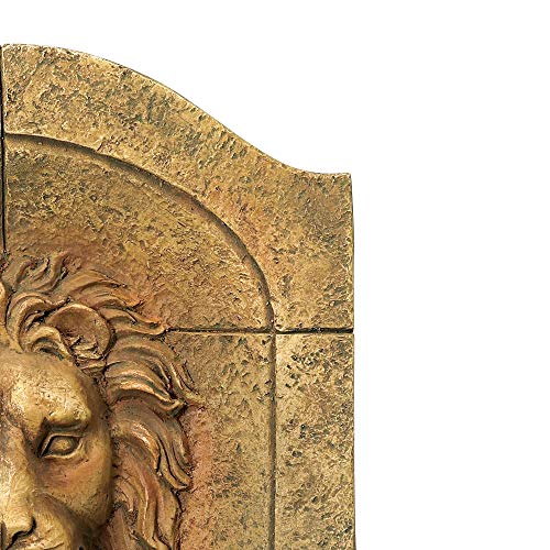John Timberland Lion Head Roman Outdoor Wall Water Fountain LED Lights