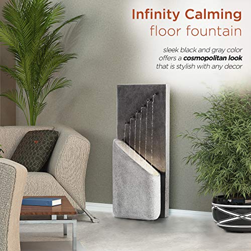 Alpine Corporation Infinity Calming Floor Outdoor Water Fountain Garden